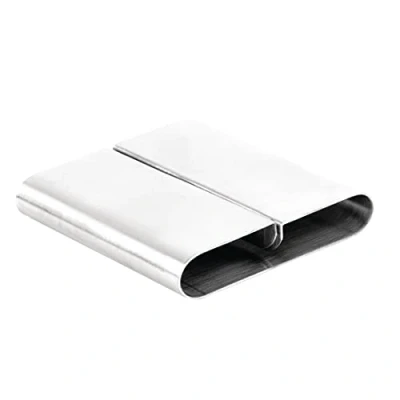 Image of Olympia Menu Card Holder with Rounded Design Made of Stainless Steel A5 Size