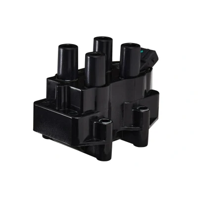 Image of 1208071, 90458250 Ignition Coil HELLA 5DA 358 000 291 4 pin connector 12V Block VAUXHALL: Astra Mk4 CC, Omega Saloon, Mk3 Kombi