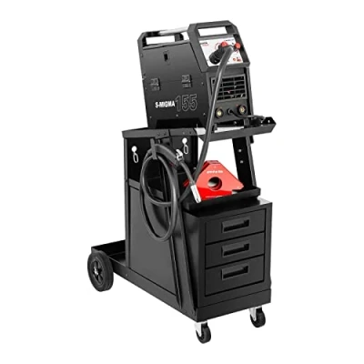 Image of Stamos Welding Cart SWG WC 3D (Capacity: 75 kg, 3 Drawers, Upper Shelf 45 x 30 cm, Steel, Gas Tank Holder)
