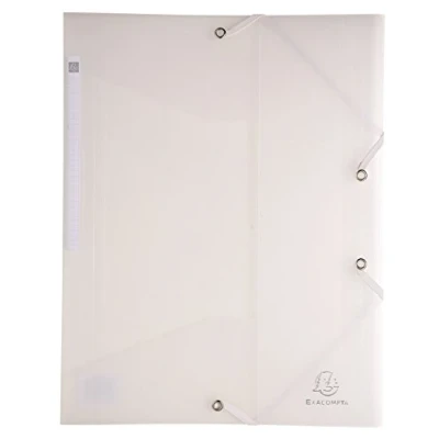 Image of Exacompta Ref 55889E Chromaline Collection PP Elasticated 3 Flap Folders 120 x 160mm in Size, Suitable for Holding Receipts, Polypropylene Material White (10 Pack)