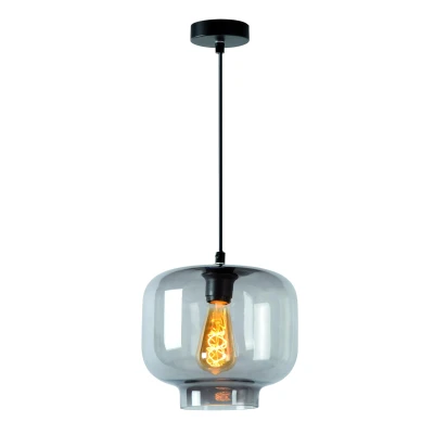 Image of Medine Modern Pendant Light Ø 25cm 1xE27 Smoke Grey