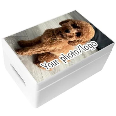 Image of Creative Deco Personalised Any Photo Gifts for Women, Men, Girls or Boys Unique Custom Gift Box Him/Her White Customised Wooden Storage Perfect as a Keepsake Decoration