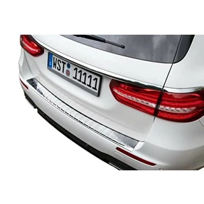Image of Recambo Boot Sill Protector Stainless Steel Chrome Compatible with Mercedes E Class S213 T Model from 2016 Premium Quality