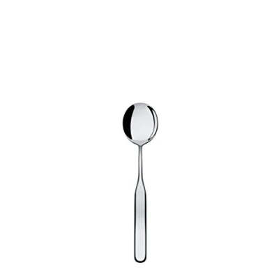Image of Alessi 18/10 Stainless Steel Mirror Polished &quot;Collo alto&quot; Table Spoons, Set of 6, Silver
