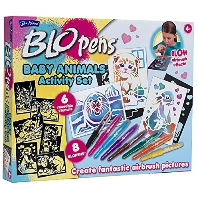 Image of John Adams BLOPENS® Baby Animal Activity Set: Create fantastic airbrush pictures Arts &amp; crafts Ages 4+