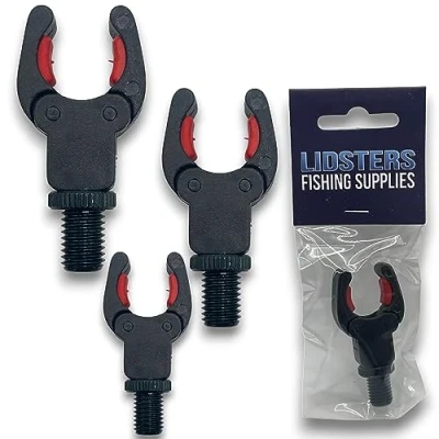 Image of LFS 3 x Rod Rests Self Adjusting Secure Back Butt Rest Carp Fishing Tackle Blue Red Green Purple Orange Black Grey Pink (3 Red)