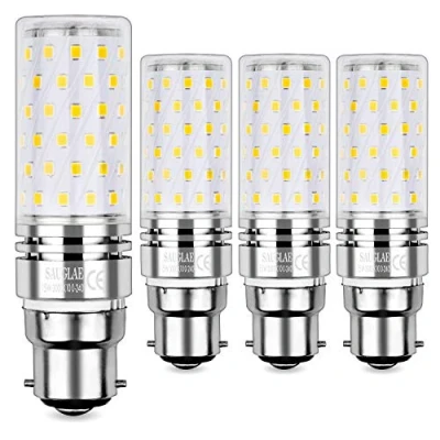 Image of SAUGLAE Led Corn Bulbs 15W, 120W Incandescent Equivalent, 3000K Warm White, 1700Lm, B22 Bayonet Cap Light Bulbs, Non Dimmable, Pack of 4