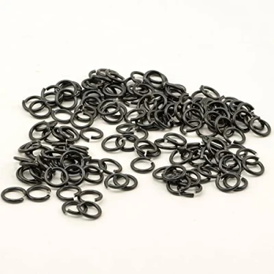Image of Vaessen Creative Alu Deco jump rings 10mm x135 black,