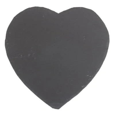 Image of Red Hamper SL005 Heart Shaped Slate Cheese Board, Wicker