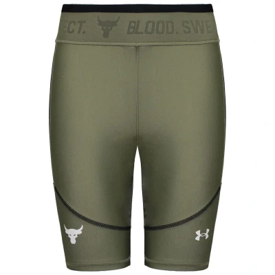 Image of Under Armour Womens Project Rock HeatGear Bike Shorts Green L