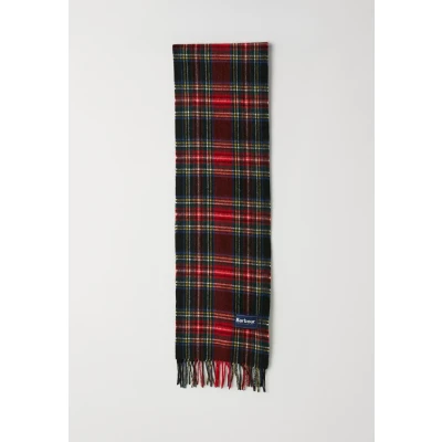 Image of Barbour New Check Tartan Scarf Black Stewart 1 Size