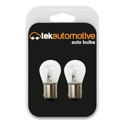 Image of Tek Automotive 566 P21/4W Car Bulbs Brake Light Bulb Fog Tail 12V 21/4W BAZ15D Off Set Pins Twin Pack