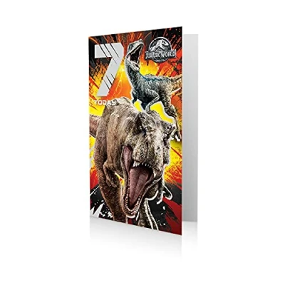 Image of JURASSIC WORLD JW001 Age 7 Birthday Card