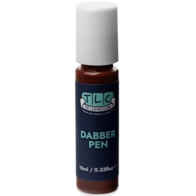 Image of The Leather Clinic &amp; Vinyl Dabber Pen 10ml Touch Up Scratch and Scuff Repair for Sofas, Car Seats, Shoes, Bags Restore Small Areas (Bordeaux)