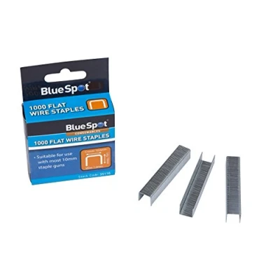 Image of Blue Spot Tools 35116 Crown Flat Wire Staples T50 Type, Silver