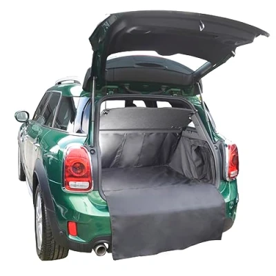 Image of UK Custom Covers BL623 Tailored Waterproof Boot Liner Mat Black To Fit Mini Countryman Plug In Hybrid 2017 Onwards