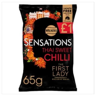 Image of Walkers Sensations Thai Sweet Chilli Sharing Crisps 65g x Case of 15