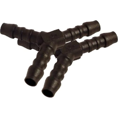 Image of 2x Hose Tube Pipe 3 way Y Piece Splitter Connector 6mm Fuel Air Joiner Water FREE FIRST CLASS UK POSTAGE!