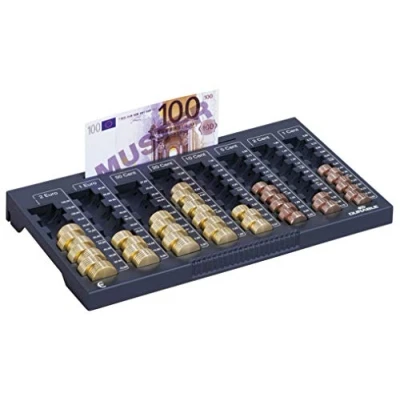 Image of Durable EuroBoard 178058 324 x 190 34 mm Large Cash Counting Board Charcoal