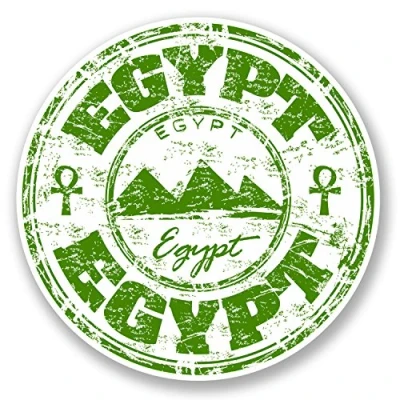 Image of 2 x 10cm Egypt Vinyl Sticker Decal Luggage Travel Tag Label Map Flag #5778 (10cm 10cm)