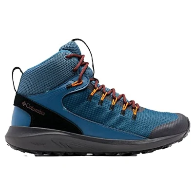 Image of Columbia Trailstorm Mid Waterproof Men&#039;s Rise Trekking And Hiking Boots, Petrol Blue x Black, 9.5 UK