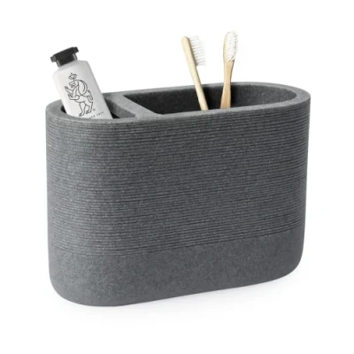 Image of Blue Canyon Amara Toothbrush Tidy, Polyresin Holder, Bathroom Storage Organizer, Electric Caddy, Countertop Storage, Toothpaste Holders