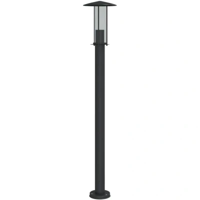 Image of vidaXL Outdoor Floor Lamp Black 100 cm Stainless Steel