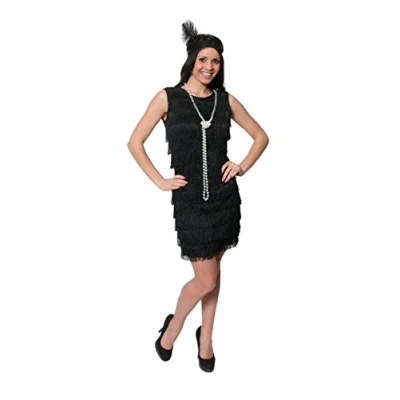 Image of I Love Fancy Dress ILFD4520M Ladies Fringe Flapper (Medium)