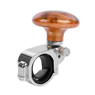 Image of MiOYOOW Steering Wheel Booster Knob, Wooden Spinner Knob Universal Car Power Handle for Vehicle Cars Trucks
