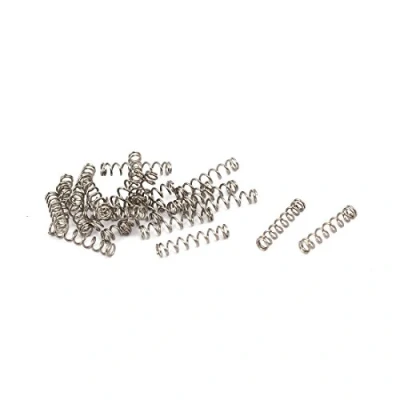 Image of sourcingmap Compression Spring,304 Stainless Steel,2mm OD,0.3mm Wire Size,10mm Free Length,Silver Tone,20Pcs