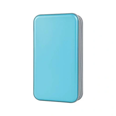 Image of alavisxf xx CD Case Hard, 96 Capacity Plastic Portable Travel Protective Zipper DVD Holder Disc Car Storage Wallet Bag (96 Capacity, Sky Blue)