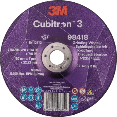 Image of 3M DPC Grinding Disc 98418 36+T27180mmX7mmX22.23mm
