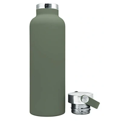 Image of NERTHUS FIH 765 Thermal Bottle Stopper Double Wall Handle for Hot and Cold Military Green Stainless Steel 750 ml, BPA Free, 18/8