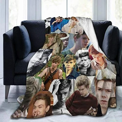 Image of Thomas Brodie Sangster Fleece Blanket Lightweight Super Soft Cozy Luxury Bed Microfiber