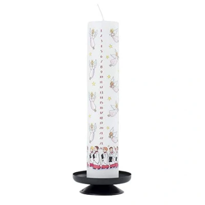 Image of Alison Gardiner Heavenly Angel Remembrance Christmas Red Choir Wax Festive Advent Pillar Candle 50 Hours Burn Time 4.5 cm x 25.5