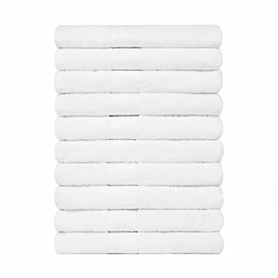 Image of Brentfords Super Absorbent &amp; Quick Drying Jumbo Towel Extra Large Bathroom Sheets 100% Cotton Premium Quality 90 x 150cm Luxury Set of 10 White