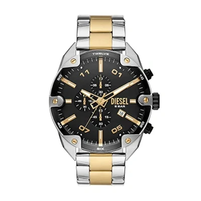 Image of Diesel Watch for Men Spiked, Chronograph movement, 49MM Silver Stainless Steel case with a strap, DZ4627