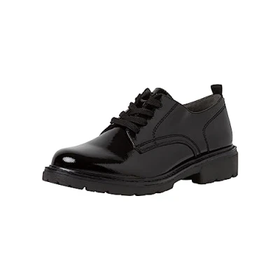 Image of Jana Women&#039;s Softline 8 23773 41 Comfortable Wide Comfort Shoe Sneaker, Black (Black Patent), 6 UK