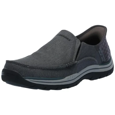 Image of Skechers USA Men&#039;s 205167 Moccasin, Black, 11 UK