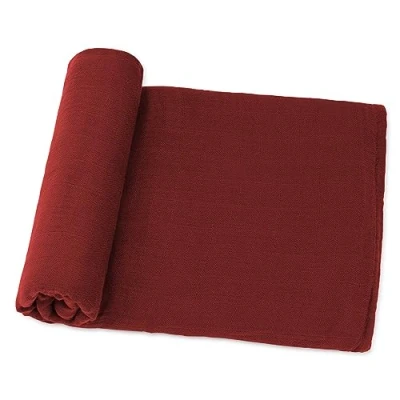 Image of Comfy Cubs Muslin Baby Blanket for Newborn, Swaddle Blanket, Neutral Receiving Boys and Girls (Wine)