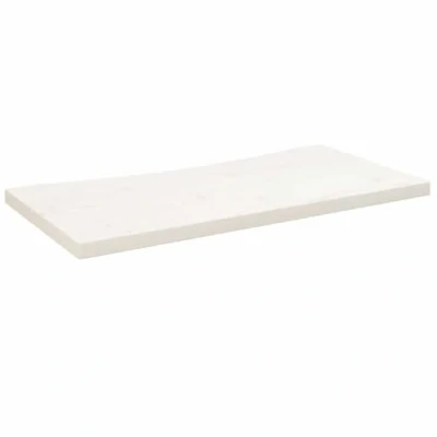 Image of vidaXL Solid Pine Wood Desk Top Versatile Office Table Surface, White, Handmade with Live Edge, Measures 80x40x2.5 cm
