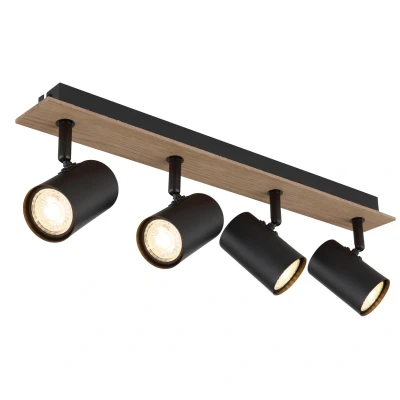 Image of Linca Ceiling Spotlight Bar Matt Black 4x GU10