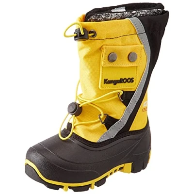 Image of KangaROOS Kanga Bean III Boots, Lemon Chrome Jet Black, 3 UK
