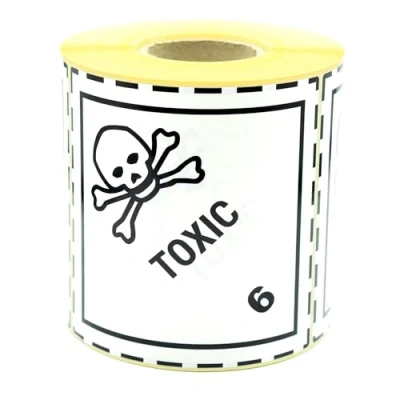 Image of MD Labels 500 Hazardous Goods Toxic Substances Class 6 ADR 100 x mm