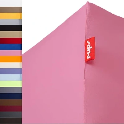 Image of r up Fits fitted sheet 90 x 200 100 to 35 cm height, many colours, 100% cotton, 130 g/m², Oeko Tex, stress , also for high mattresses (pink)