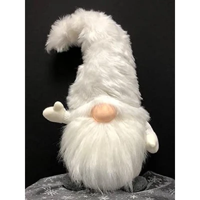 Image of 1 Stop Christmas Shop Sitting Plush Nordic Santa Gonk Scandi Decoration 52cm Norbert White