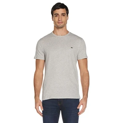 Image of Lacoste TH6709 men&#039;s T shirt in Grey