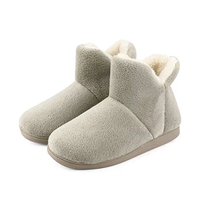 Image of MK MATT KEELY Women Slipper Boots Men Faux Fur Lining Bootie Slippers Kids Warm Winter Family Matching Shoes Beige(Size: 8/9 UK)