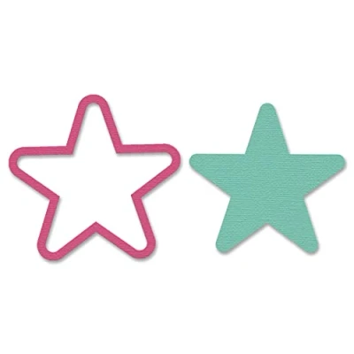 Image of Sizzix Framelits Die Set 2PK Star, 665250, Multicolor, One Size