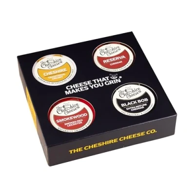 Image of Traditional Cheeseboard Selection Gift Box 4 x 200g Waxed Cheese Truckles from The Cheshire Company